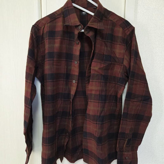Uniqlo Checkered Long Sleeve Shirt Casual Men's