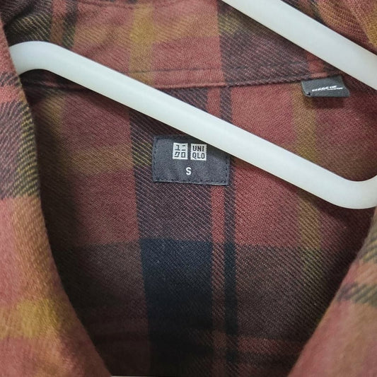 Uniqlo Checkered Long Sleeve Shirt Casual Men's