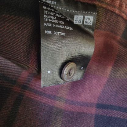 Uniqlo Checkered Long Sleeve Shirt Casual Men's