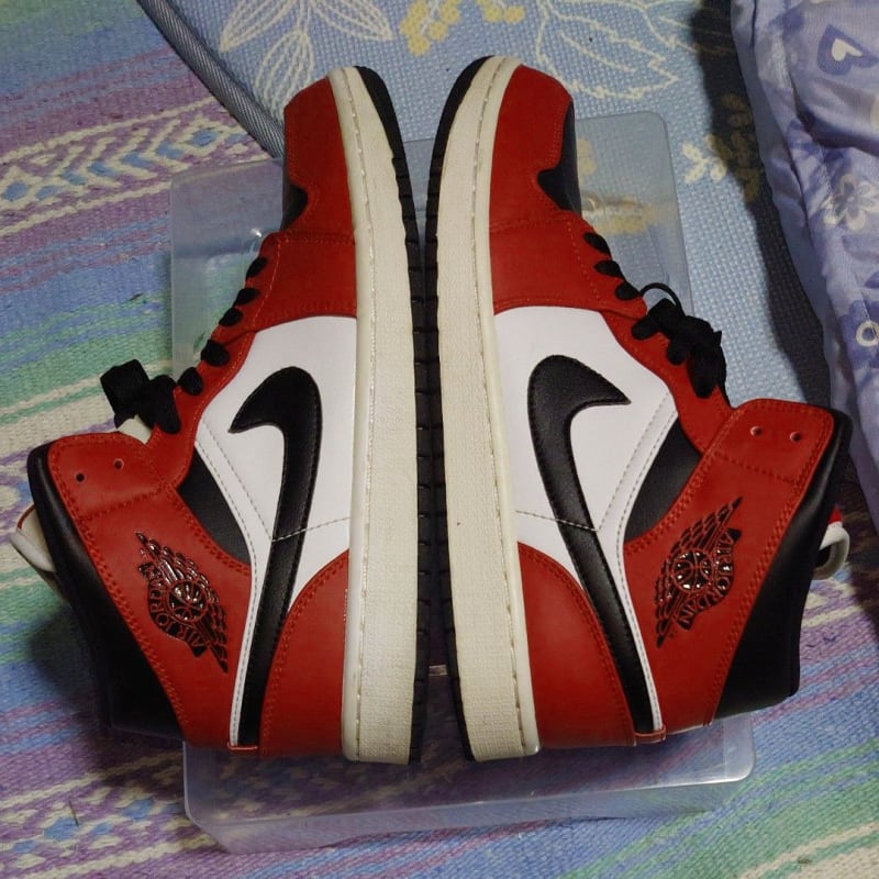 Nike Air Jordan 1 Mid Chicago Black Toe 27cm