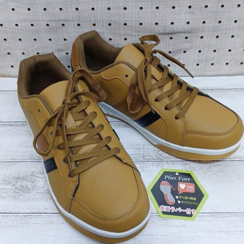 New Men's Water-Resistant Lightweight Sneakers Camel 25.5cm