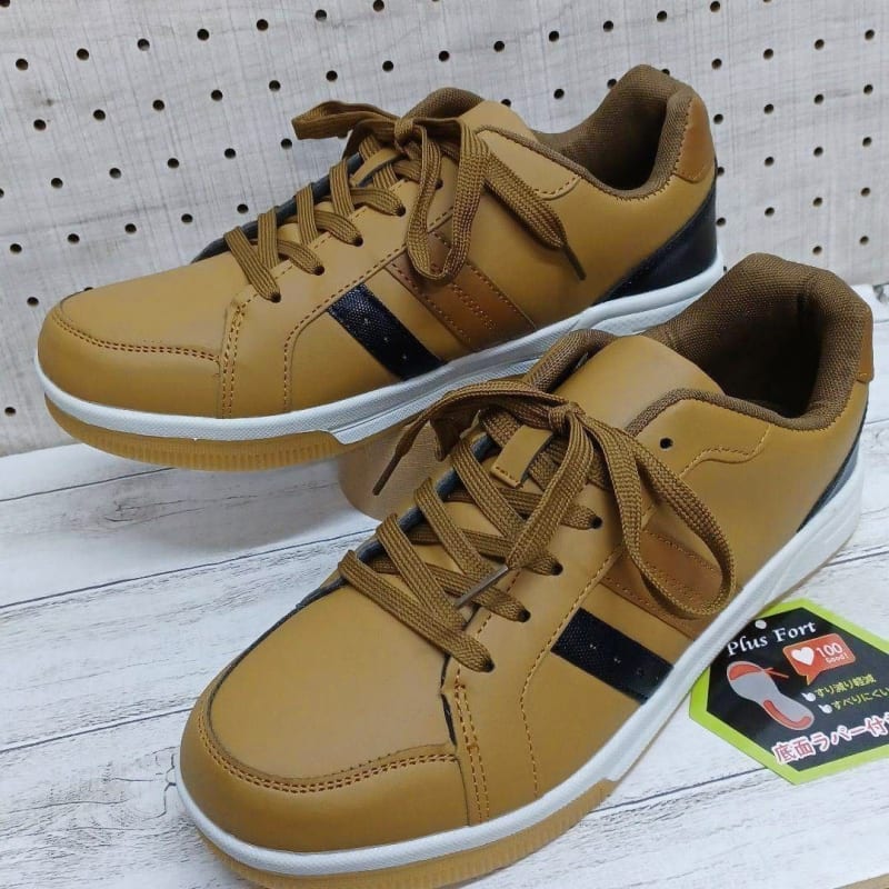 New Men's Water-Resistant Lightweight Sneakers Camel 25.5cm