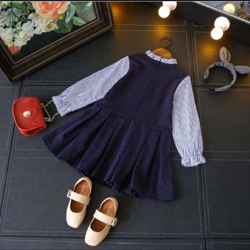 Kids Blouse Dress with Ribbon for Graduation 100cm