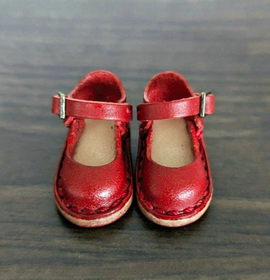 Neo Blythe Miniature Strap Shoes Red
