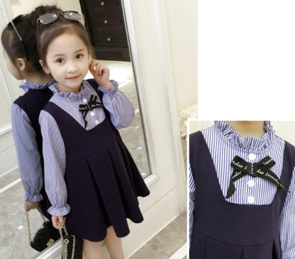 Kids Blouse Dress with Ribbon for Graduation 100cm
