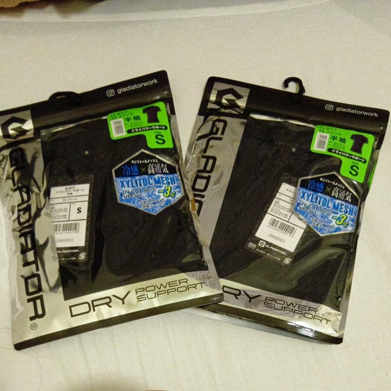 GLADIATOR Dry Power Support T-Shirt S Size 2-Piece Set