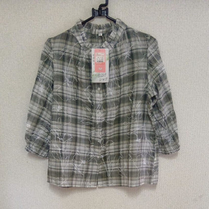 Shimamura Sun Protection Shirt Women's M Check Pattern