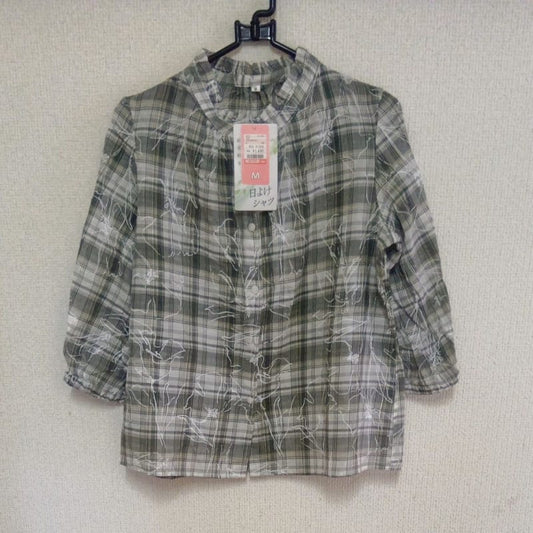 Shimamura Sun Protection Shirt Women's M Check Pattern