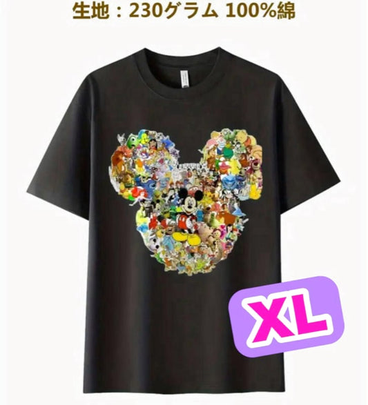 Disney Mickey Character T-Shirt XL Black