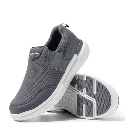 FitVille Slip-On Sneakers Men's Wide 2E 4E