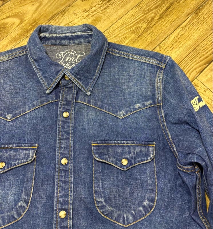 TMT Damage Denim Shirts Size L