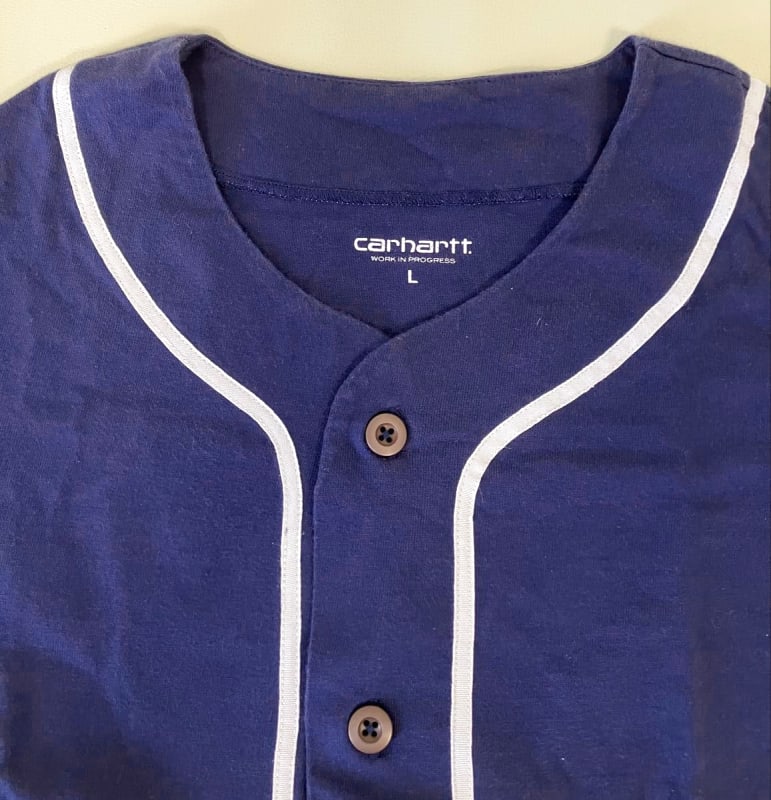 Carhartt WIP Baseball Shirt Navy Size L