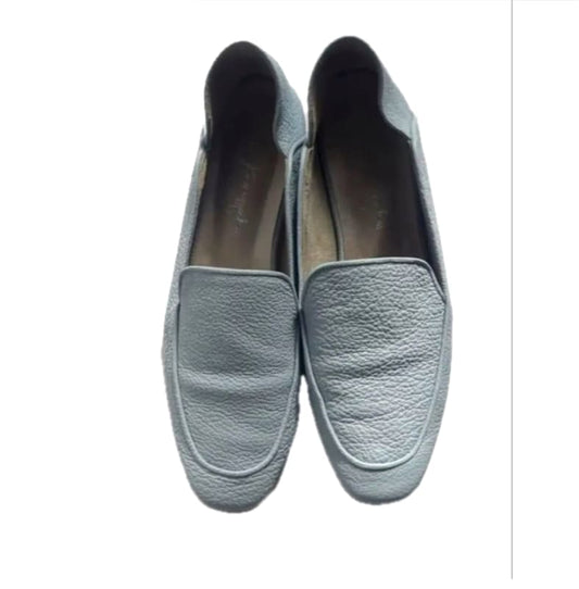 Ginza Kanematsu Leather Loafers Light Blue 24.5cm