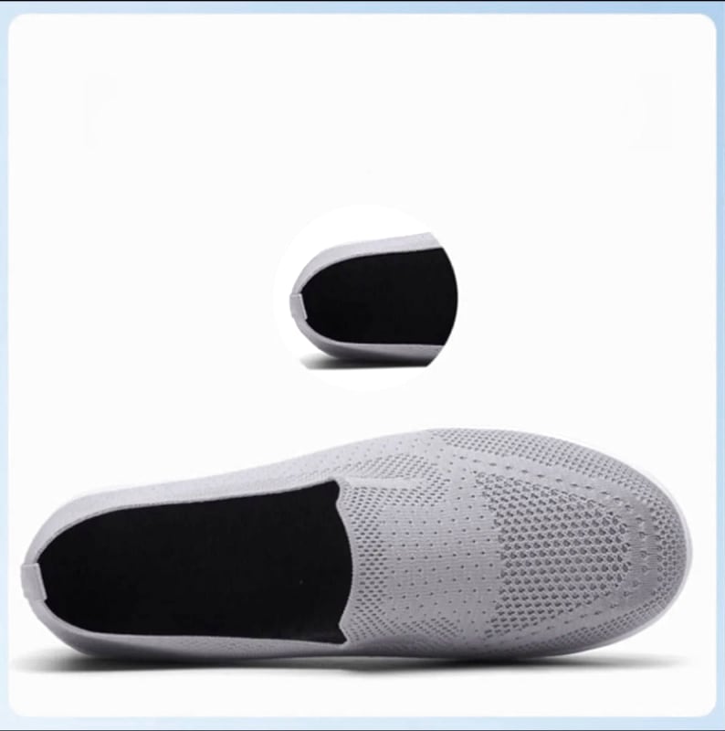 Women's Sneakers White Thick Sole Slip-On 23.5cm