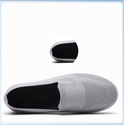 Women's Sneakers White Thick Sole Slip-On 23.5cm