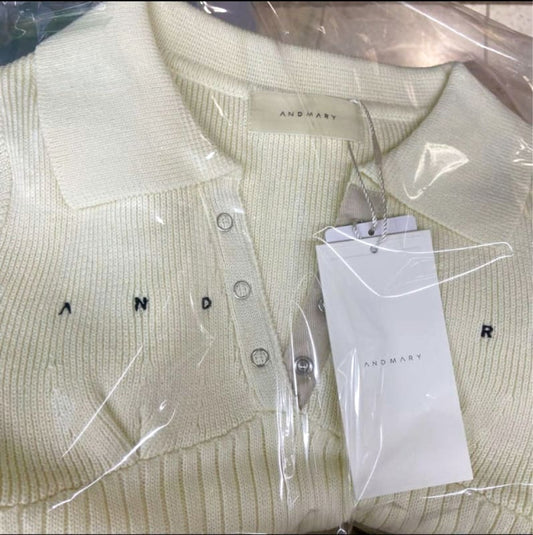 Andmary Lindsay Logo Tops Ivory
