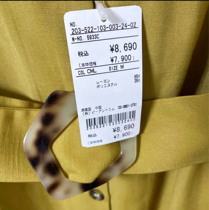 Unused Mustard Shirt Dress M Size