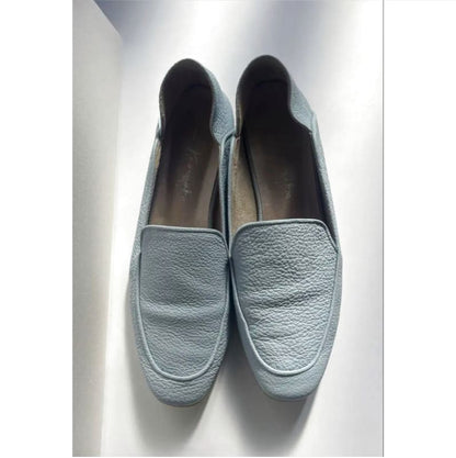 Ginza Kanematsu Leather Loafers Light Blue 24.5cm