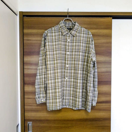 Ships Regular Collar Long Sleeve Shirt Check Pattern XL