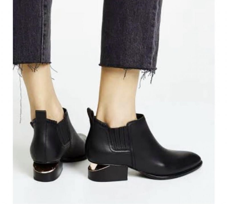Alexander Wang Black Leather Ankle Boots