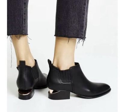 Alexander Wang Black Leather Ankle Boots