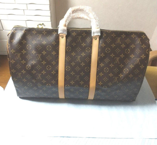 Louis Vuitton Monogram Keepall 55 Boston Travel Bag
