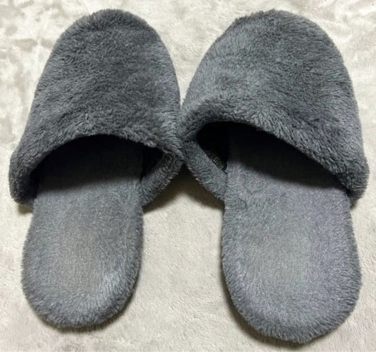 Room Shoes Slippers Gray Fluffy