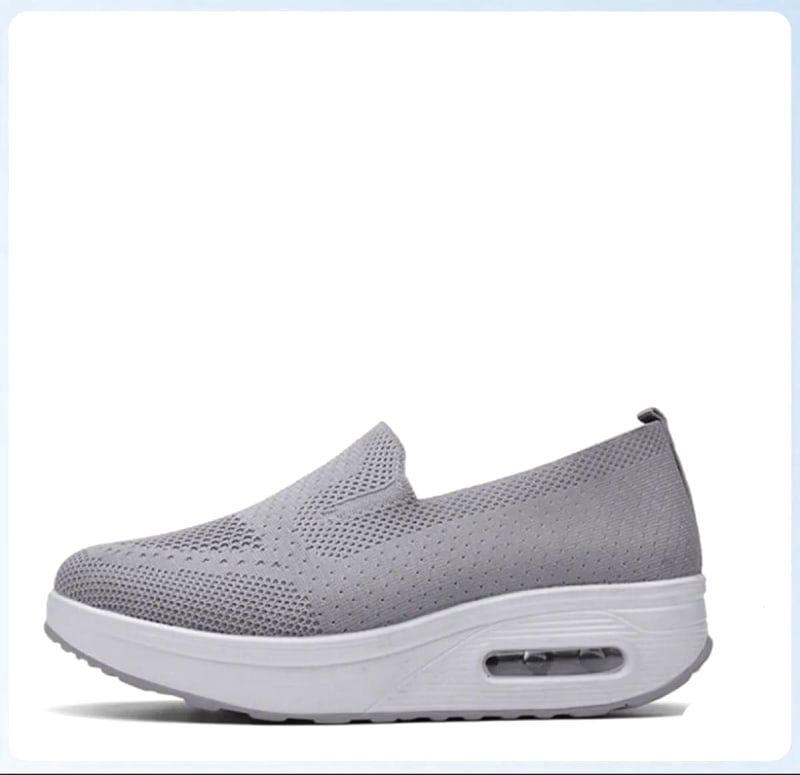 Women's Sneakers White Thick Sole Slip-On 23.5cm