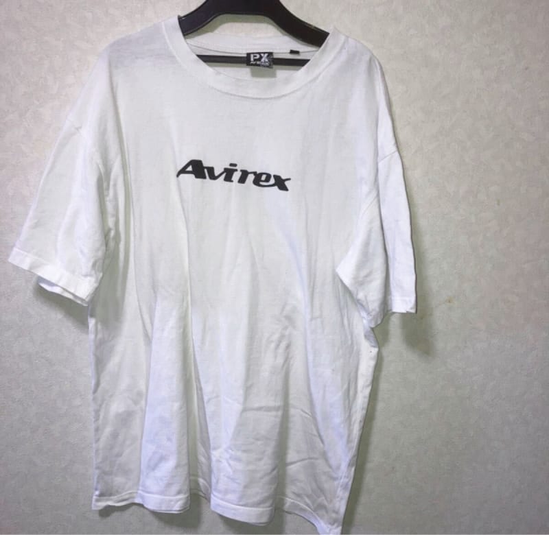AVIREX Half Sleeve T-Shirt L White 100% Cotton