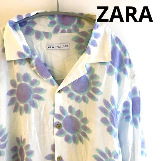 Zara Rayon Short Sleeve Shirt Size M