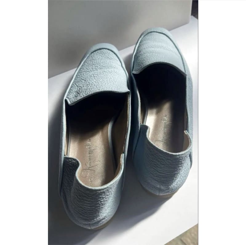 Ginza Kanematsu Leather Loafers Light Blue 24.5cm