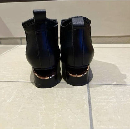 Alexander Wang Black Leather Ankle Boots