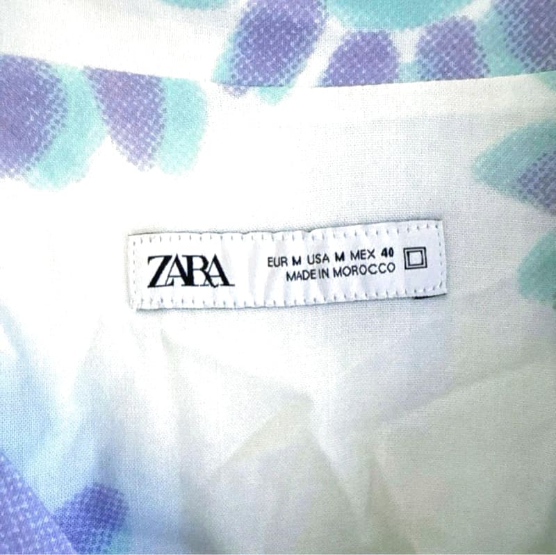 Zara Rayon Short Sleeve Shirt Size M