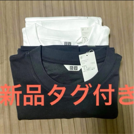 Uniqlo Airism Cotton Oversized T-Shirt Set L White Black