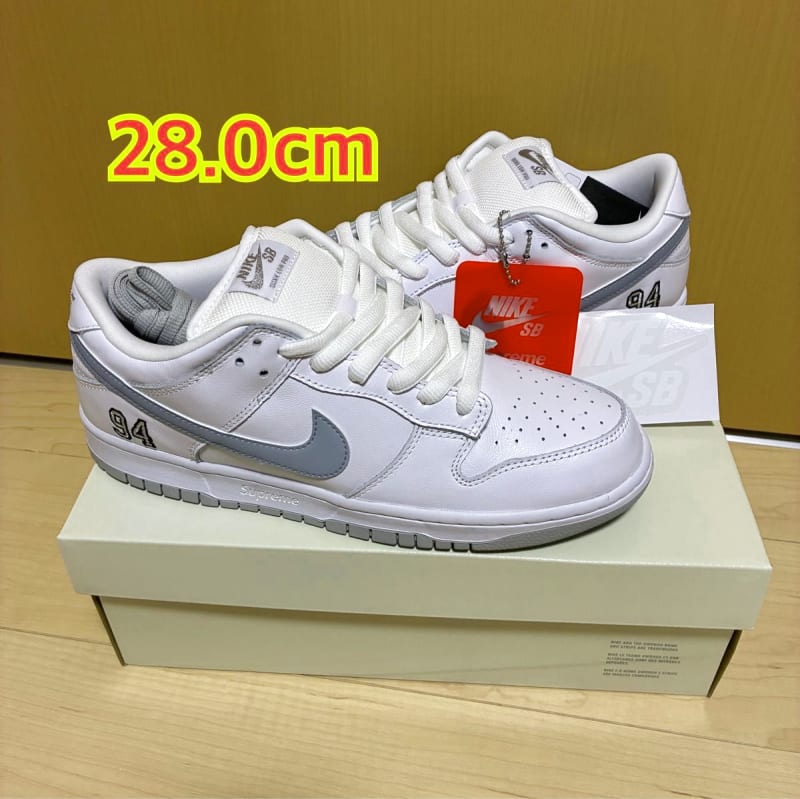 Supreme Nike SB Dunk Low 28.0cm White