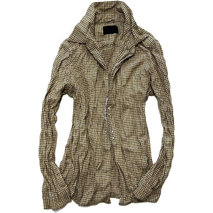 Junhashimoto Wrinkle Check Hook Shirts Size 4