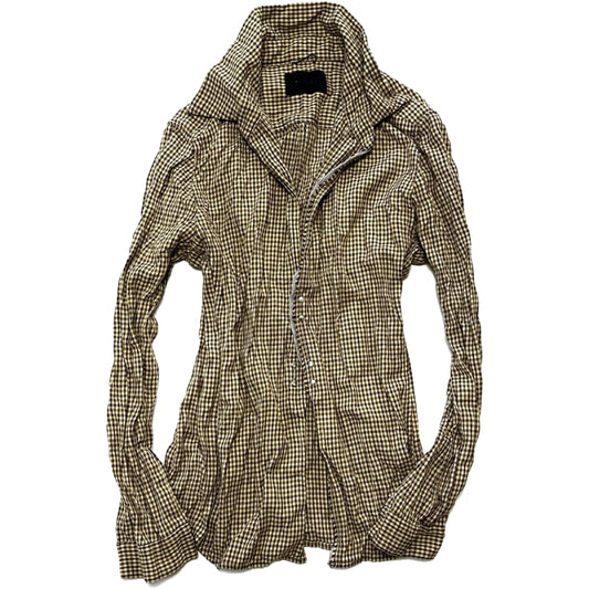 Junhashimoto Wrinkle Check Hook Shirts Size 4