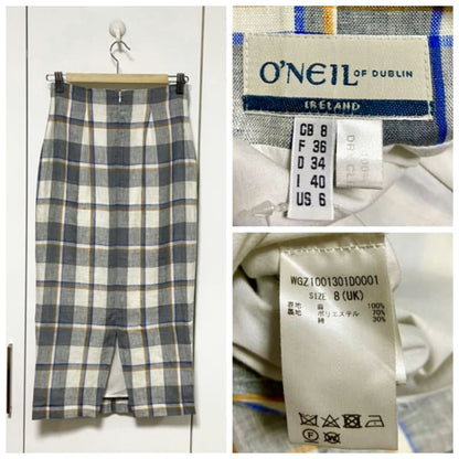 O Neil of Dublin Linen Pencil Skirt in Excellent Condition Size 8