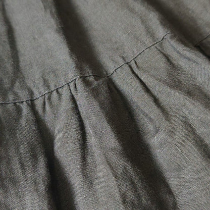 O Neil of Dublin Pinafore Dress in Linen Tiered Maxi Style