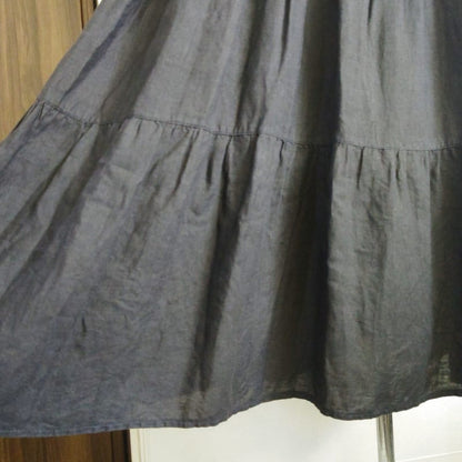 O Neil of Dublin Pinafore Dress in Linen Tiered Maxi Style