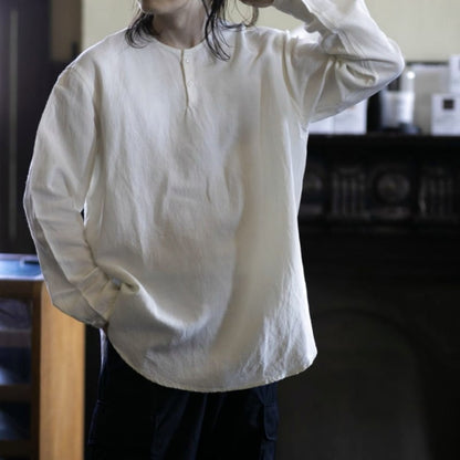Aquellos Ojos Verdes BISHU Sleeping Shirts Linen Rayon Wool