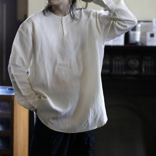Aquellos Ojos Verdes BISHU Sleeping Shirts Linen Rayon Wool