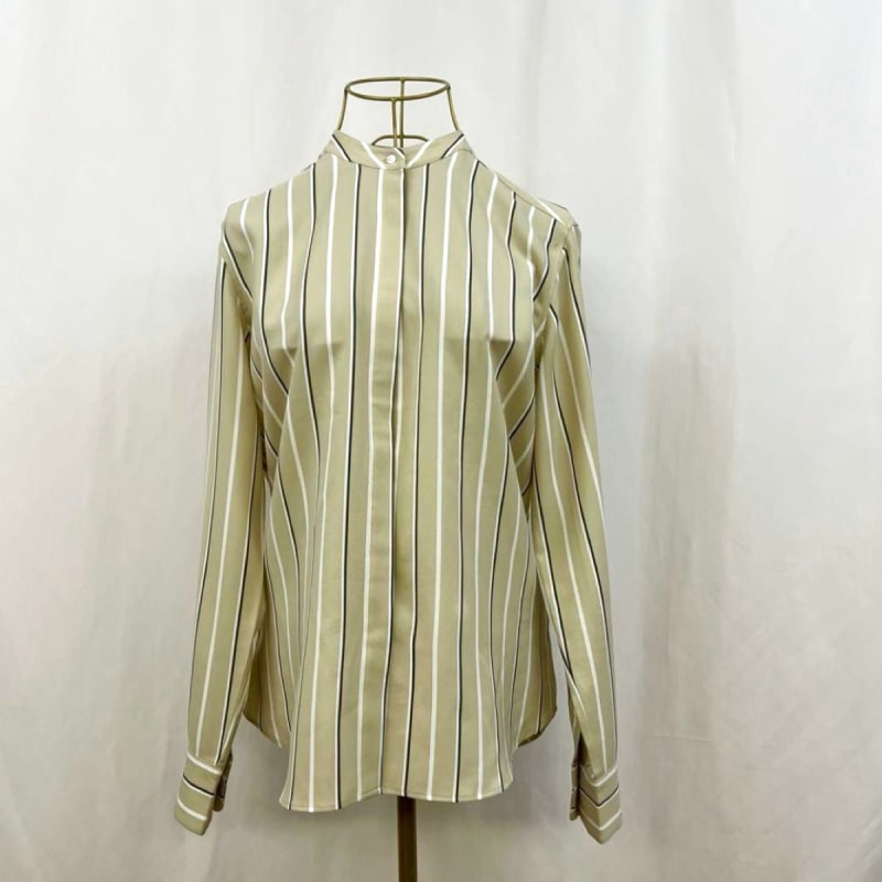 Kamakura Shirts Band Collar Long Sleeve Blouse Size 38
