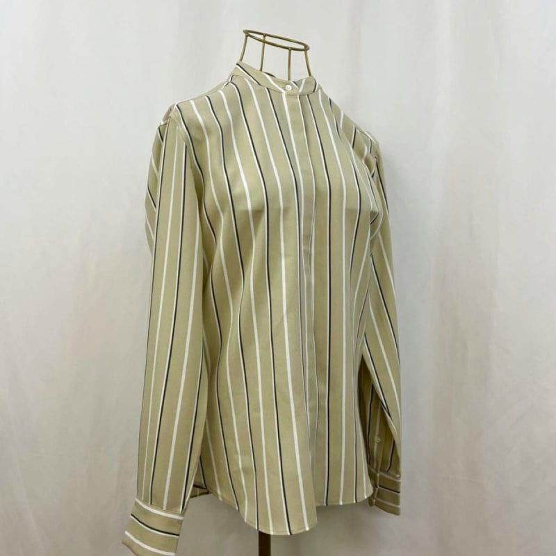 Kamakura Shirts Band Collar Long Sleeve Blouse Size 38
