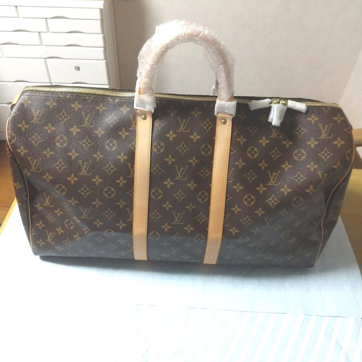 Louis Vuitton Monogram Keepall 55 Boston Travel Bag