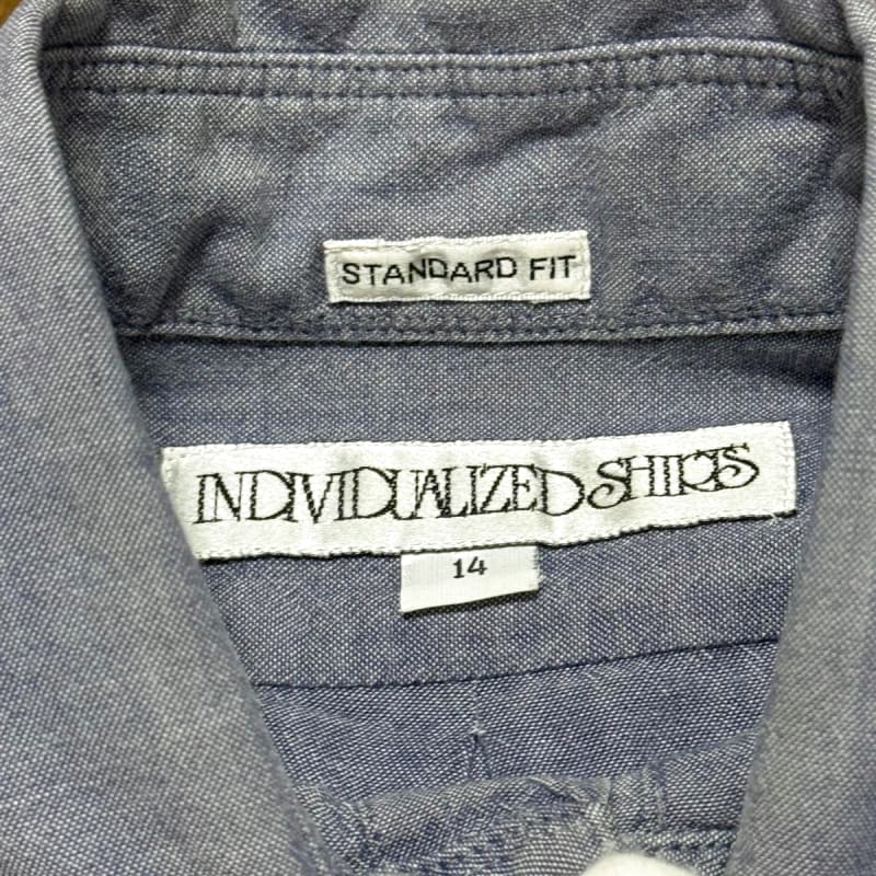 Individualized Shirts Indigo Cotton Shirt Men's 14