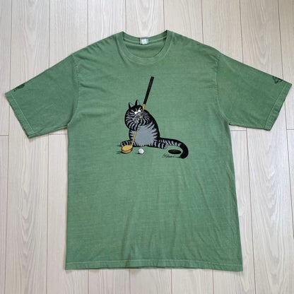 90s Crazy Shirts Krivan Cat Vintage Big Logo T-Shirt