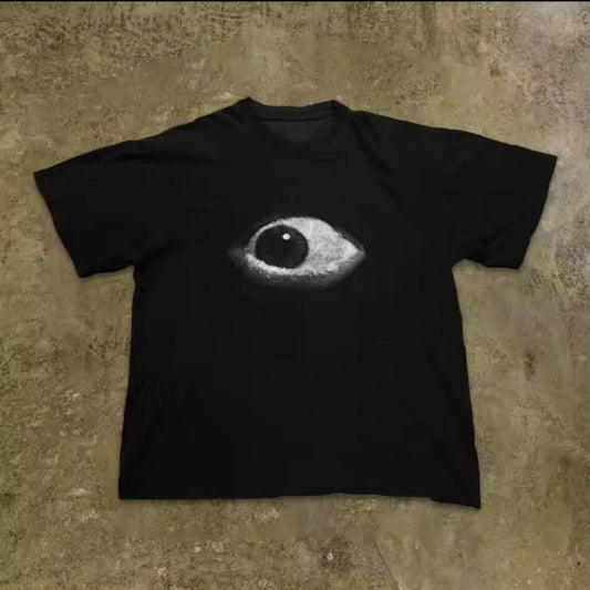 90s Graphic Opium Eyes T-Shirt S Half Sleeve