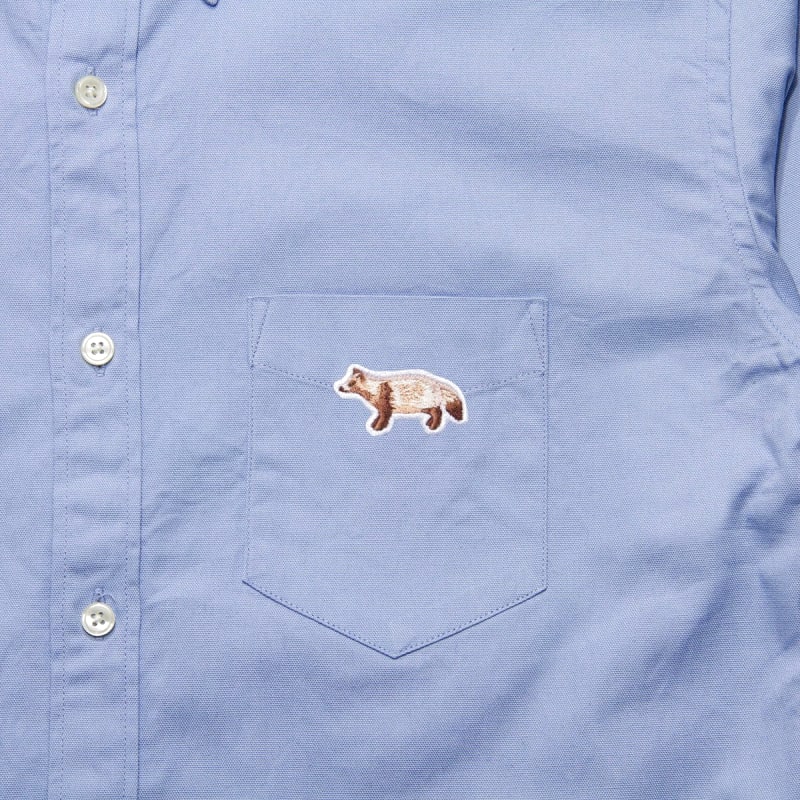 Tanuki Studio Sideways Oxford Shirts Light Blue