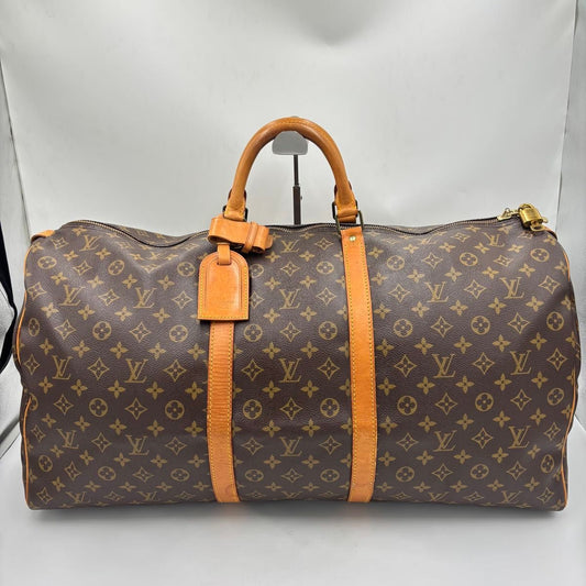 Louis Vuitton Keepall 60 Monogram Leather Boston Bag M41422 Brown